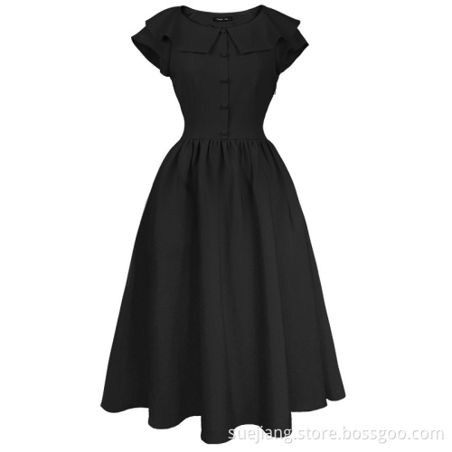 Elegant Short Sleeves Party Cocktail Dress